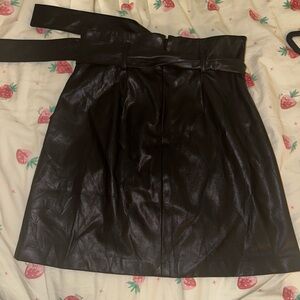 Banana Republic mini leather skirt.